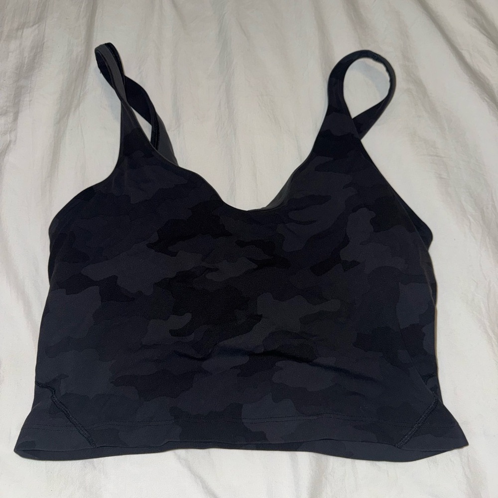 Lululemon Athletica Black Camouflage Tank Top - Align